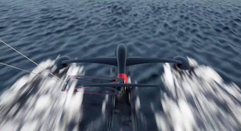 Hydrofoil con el Récord mundial de velocidad con vela